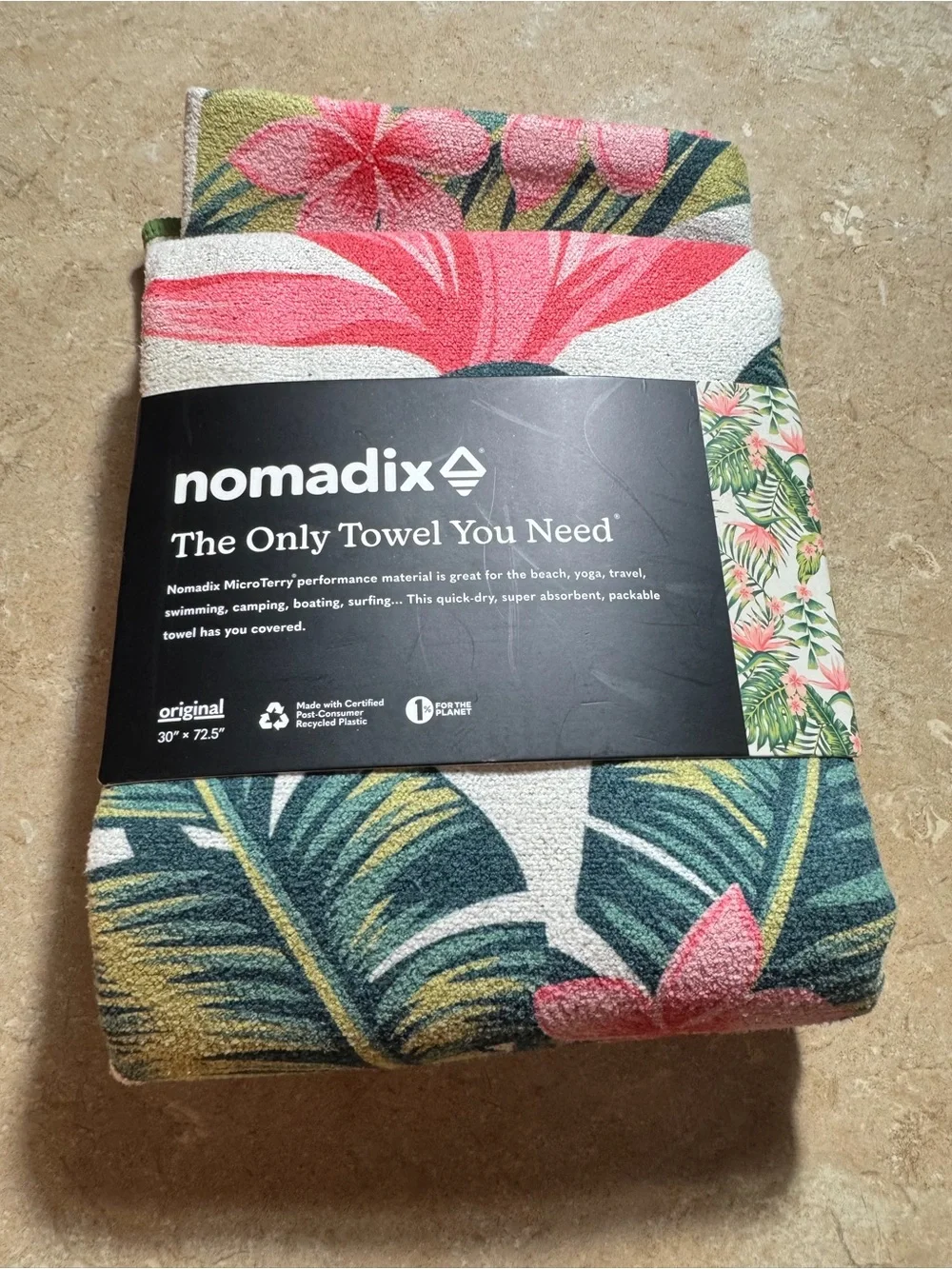 Nomadix Pink Tropical MicroTerry Quick Dry Anti-Sand Towel
